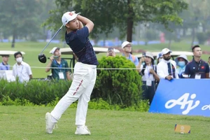 Tay golf trẻ Nguyễn Anh Minh của Việt Nam thi đấu tại SEA Games 31. (Ảnh: Vietnamgolfclubs)