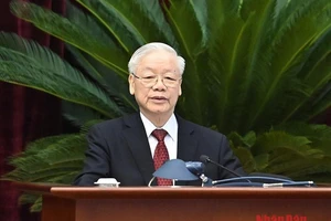 Tổng Bí thư Nguyễn Phú Trọng phát biểu chỉ đạo hội nghị.
