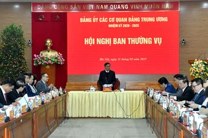 Hội nghị Ban Thường vụ Đảng ủy các cơ quan Đảng Trung ương. (Ảnh: Đăng Khoa)