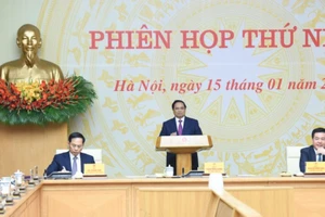 Thủ tướng Phạm Minh Chính chủ trì Phiên họp thứ nhất Ban Chỉ đạo xây dựng nhà máy điện hạt nhân. (Ảnh: TRẦN HẢI)