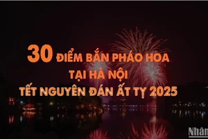 [Infographic] Chi tiết 30 điểm bắn pháo hoa Tết Ất Tỵ 2025 tại Hà Nội