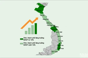 [Infographic] Mục tiêu tăng trưởng GRDP năm 2025 của các tỉnh, thành phố vùng Bắc Trung Bộ và duyên hải Trung Bộ