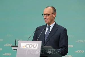 Ông Friedrich Merz phát biểu tại cuộc họp báo ở Berlin. (Ảnh tư liệu: THX/TTXVN)