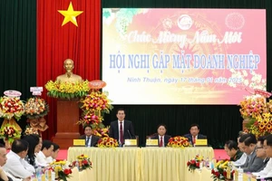 Quang cảnh hội nghị gặp mặt doanh nghiệp tỉnh Ninh Thuận đầu năm 2025 (Ảnh: NGUYỄN tRUNG)