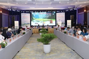 Toàn cảnh hội thảo Đưa công nghiệp văn hóa thành đòn bẩy để du lịch Ninh Bình phát triển. (Ảnh: ĐỨC PHƯƠNG)