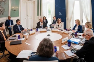 Cuộc họp giữa các Bộ trưởng Ngoại giao Nhóm G7 được tổ chức tại Schloss Weissenhaus, Schleswig-Holstein, Đức, ngày 13/5/2022. (Ảnh: Tân hoa xã)