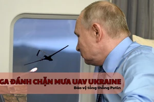 [Video] Nga đánh chặn mưa UAV từ Ukraine, bảo vệ trực thăng tổng thống Putin