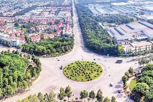 Một góc Khu công nghiệp-Đô thị và Dịch vụ Mỹ Phước 3 tại thành phố Bến Cát, tỉnh Bình Dương.
