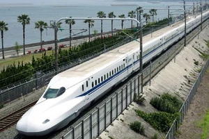 Tàu cao tốc Shinkansen ở Nhật Bản. (Nguồn ảnh: TTXVN)