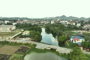 Nông thôn Thanh Hóa nhìn từ trên cao.