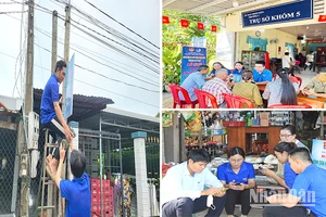 Tuổi trẻ Đồng Tháp ra quân thực hiện các hoạt động chuyển đổi số tại địa phương. (Ảnh: HỮU NGHĨA)