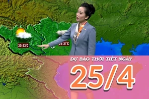 [Video] Dự báo thời tiết ngày 25/4/2025: Mưa dông trên khác khu vực kèm theo nguy cơ xuất hiện lốc, sét