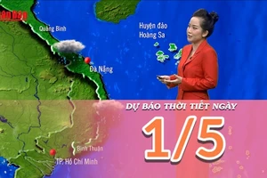 [Video] Dự báo thời tiết ngày 1/5/2025: Miền Nam nắng ráo