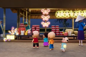 Bộ phim "Trạng Quỳnh thời nhí nhố" có nhiều cảnh tái hiện những nét văn hóa dân gian quen thuộc.