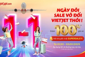 Chào năm mới 2025, du xuân may mắn cùng Vietjet với vé bay giảm 100% 