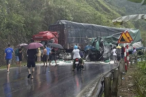 Hiện trường xảy ra vụ tai nạn.