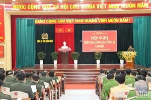 Quang cảnh hội nghị triển khai công tác năm 2025 của Công an tỉnh Quảng Ngãi.