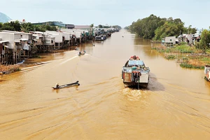 Kênh Vĩnh Tế góp phần cung cấp phù sa, tôm cá cho đồng ruộng.