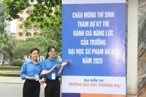Điểm thi SPT năm 2025 tại Trường đại học Thương mại. (Ảnh: MAI NHUNG)