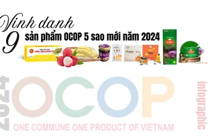 [Infographic] Năm 2024: Vinh danh 9 sản phẩm OCOP 5 sao mới