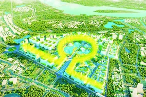 Phối cảnh dự án đầu tư xây dựng hạ tầng và phát triển Khu Công nghệ cao sinh học Hà Nội.