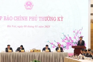 Họp báo Chính phủ thường kỳ tháng (Ảnh: VGP) 