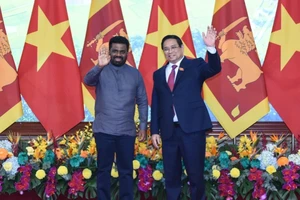 Thủ tướng Chính phủ Phạm Minh Chính và Tổng thống Cộng hòa xã hội chủ nghĩa dân chủ Sri Lanka Anura Kumara Disanayaka. (Ảnh: TRẦN HẢI)