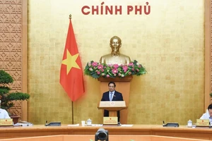 Thủ tướng Phạm Minh Chính chủ trì phiên họp Chính phủ thường kỳ tháng 4 (Ảnh: TRẦN HẢI). 