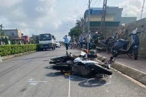Hiện trường vụ tai nạn.