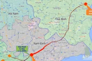 Quy hoạch dự kiến hướng tuyến cao tốc Ninh Bình-Hải Phòng (gọi tắt là CT.08).