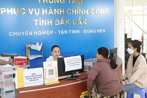 Trung tâm phục vụ hành chính công tỉnh Đắk Lắk.