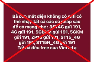 Viettel khuyến cáo đây là thông tin không chính xác.