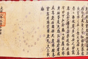 Sắc phong thời Lê Trung Hưng.