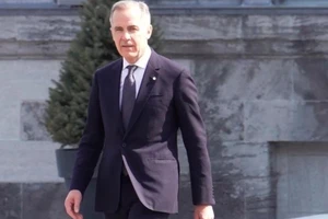Thủ tướng Canada Mark Carney tại cuộc họp báo sau lễ tuyên thệ nhậm chức ở Ottawa, Canada, ngày 14/3/2025. (Ảnh: THX/TTXVN)