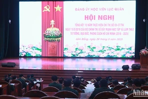Đảng ủy Học viện Lục quân tổ chức tổng kết 10 năm triển khai thực hiện Chỉ thị số 05.