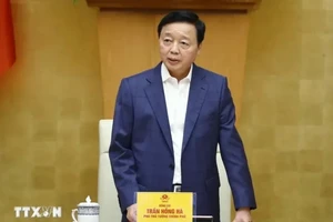 Phó Thủ tướng Trần Hồng Hà phát biểu chỉ đạo. (Ảnh: Văn Điệp/TTXVN)