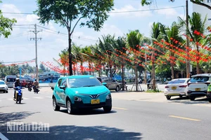 Xe điện WinFast lưu thông ở thành phố Phú Quốc.