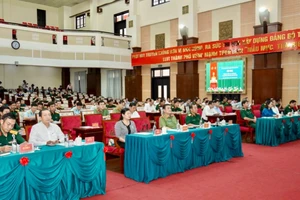 Quang cảnh hội nghị tổng kết tuyển quân năm 2025 tại Thành phố Hồ Chí Minh.