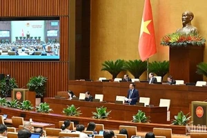 Quốc hội làm việc tại hội trường. (Ảnh: THỦY NGUYÊN)