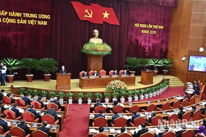 Quang cảnh Hội nghị lần thứ sáu Ban Chấp hành Trung ương Đảng khóa XIII. (Ảnh: ĐĂNG KHOA)