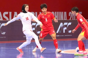 Đội tuyển futsal nữ Việt Nam hòa 0-0 trước đội tuyển futsal nữ Iran. (Ảnh: VFF)