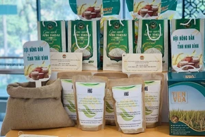 Sản phẩm gạo sản xuất thân thiện với môi trường từ một số địa phương: Thái Bình, Ninh Bình... (Ảnh: HNV)