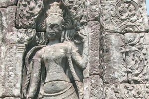 Vũ nữ Apsara tại Angkor Thom.