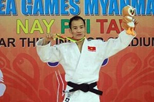 Võ sĩ Judo Hồ Ngân Giang mang về tấm HCV.