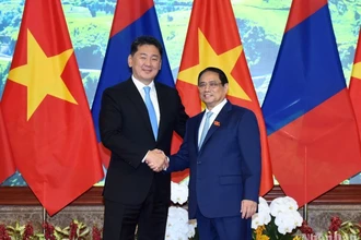 Thủ tướng Phạm Minh Chính và Tổng thống Mông Cổ Ukhnaagiin Khurelsukh.