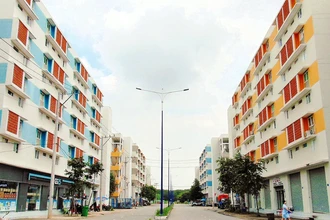 Khu nhà ở xã hội Becamex Ðịnh Hòa, thành phố Thủ Dầu Một, tỉnh Bình Dương do Tổng công ty Becamex IDC đầu tư.
