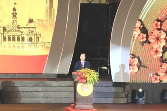 Chủ tịch nước Võ Văn Thưởng phát biểu tại chương trình. Ảnh: Báo Sài Gòn giải phóng