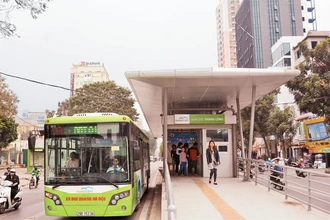 Từ khi đưa vào hoạt động, tuyến BRT01 đã vận chuyển hơn 665 nghìn lượt hành khách. Ảnh: DUY LINH