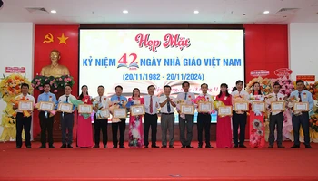 Tuyên dương các nhà giáo tiêu biểu cấp tỉnh năm 2024.