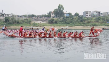 [Video] Đầu năm Giáp Thìn xem đua thuyền rồng trên sông Lô